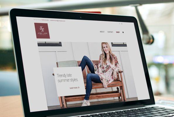 Identity and website design for a fashion boutique based in Washington, USA.