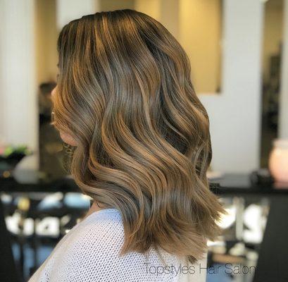 Balayage with Subtle Highlights