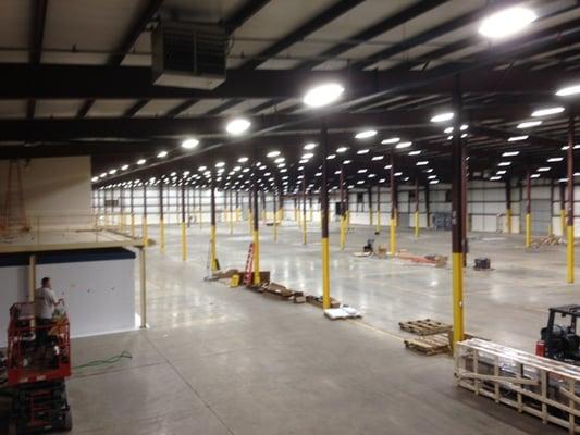 Warehouse LED lighting retrofit.