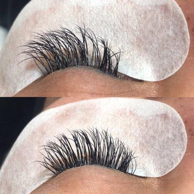 2-3 weeks lash fill before and after