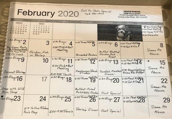 February 2020 activities