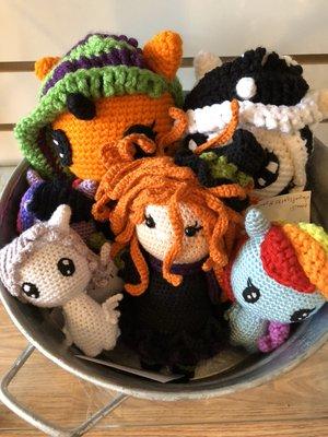 Crocheted unicorns, and witch