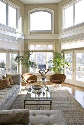 Two-story family room - Luxury Interior Design - Potomac, MD