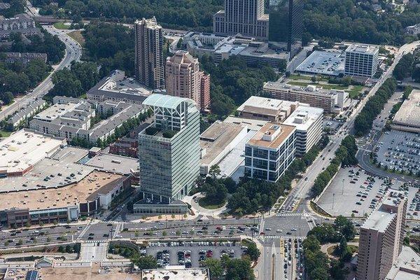 Aerial shot, our office building