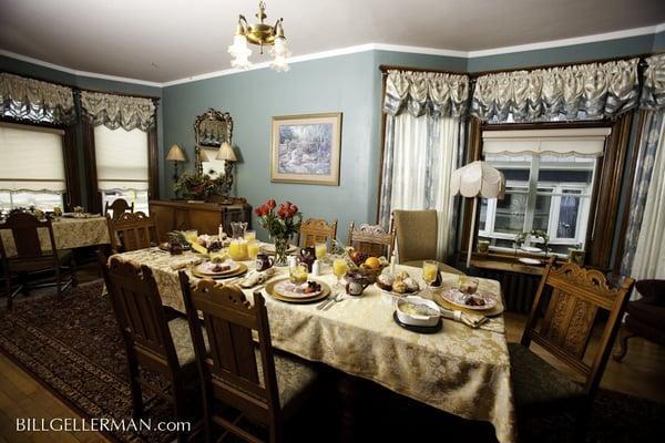 Inn's formal dining room where the full home-cooked breakfast is served.