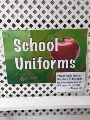 School Uniforms by Custom Company is located in the back of the Iolani on Kona Street retail store.