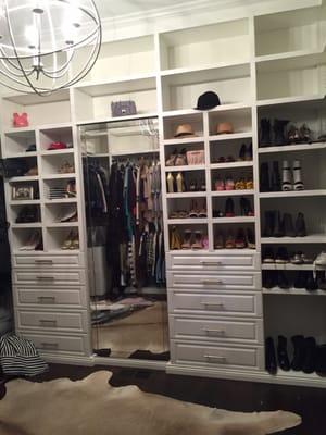 Queen City Closets build to the ceiling In white finish