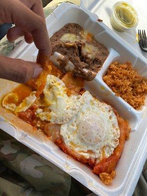 Plastic inside my enchiladas.