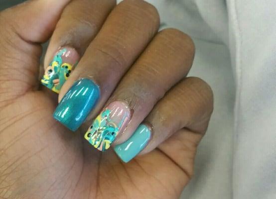 Got nails done the nail tech is A1 real creative