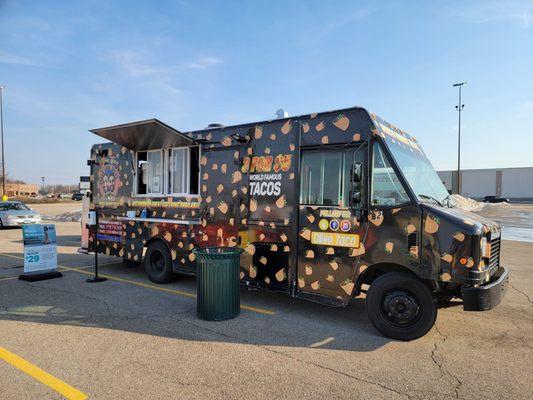 The taco truck off of East State Street.  In the parking lot of Office Max right behind Olive Garden and Stone Eagle restaurants.