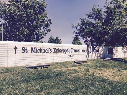 Had fun on our way home. Stoped at St. Michael's Episcopal Church for a break from the hot weather!