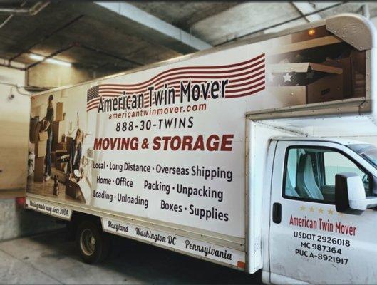 American Twin Mover storage warehouse moving truck offloading