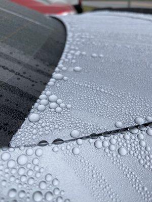 Ceramic coating beading