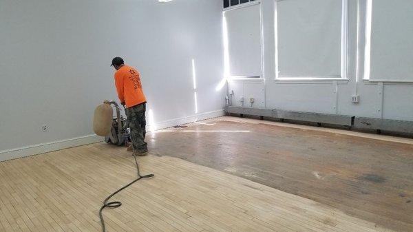 Sanding harwood  floor