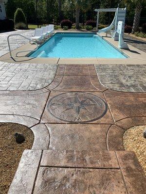 Pool decks.