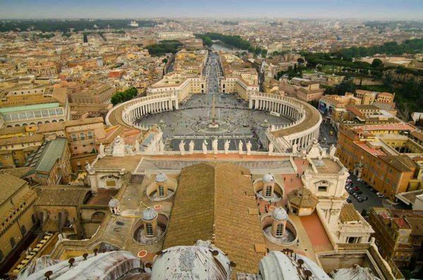 View from St Peter's Basilica Vatican Rome