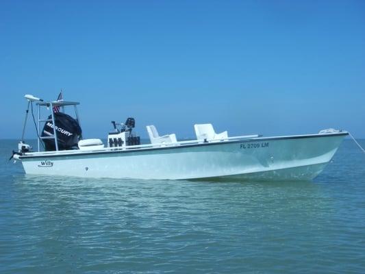 Capt. Ben runs a 20' Willy Classic skiff on his backwater excursions