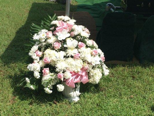 Elegant funeral arrangement