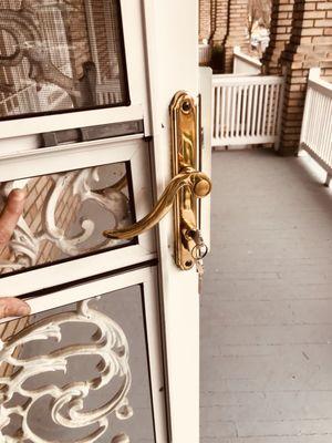 Storm Door  Profile cylinder installation   Locksmith in Bethesda