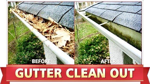 Rain gutter cleaning