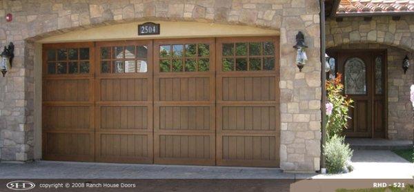 Custom Ranch House Garage door.