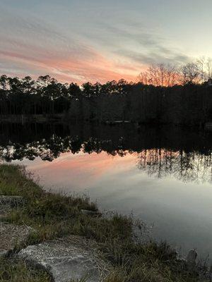 Sunset at Leisure Lake RV Park and Resort  Very peaceful and quiet.