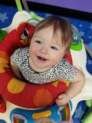 All smiles in the baby room!