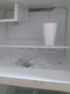 Melted bags of ice in the freezer