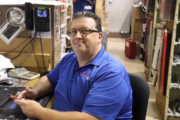 parts Manager, Jerald Turbeville