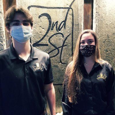 2nd Street Restaurant staff wearing their embroidered shirts