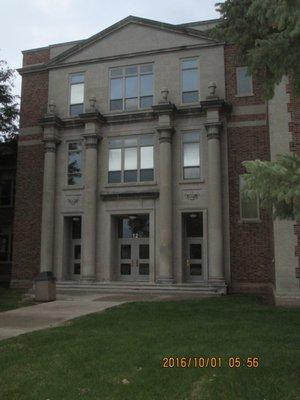 The "old" entrance and former main entrance.