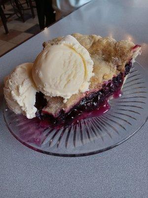 Fresh baked blueberry pie