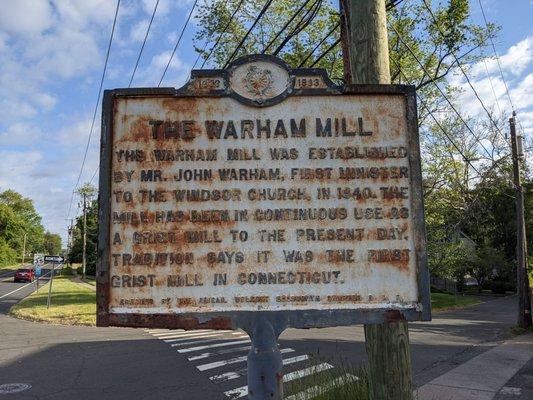 Warham Mill Historical Marker