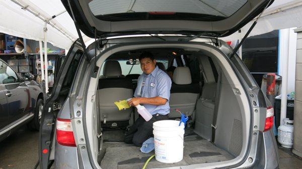 Jose doing a interior detail