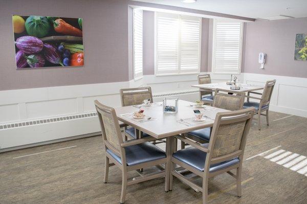 Our Secure Memory Care Unit dining room.