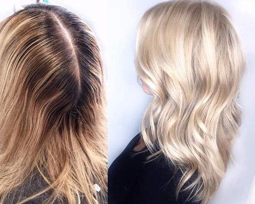 Amazing Aveda blonde transformations.