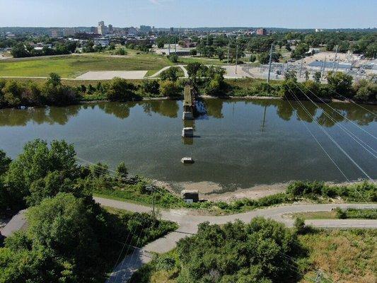 Location for the new smokestack bridge