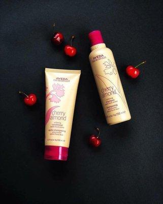 Come checkout the new AVEDA Cherry Almond shampoo and conditioner.  Sweet by Nature.  Wild at Heart.