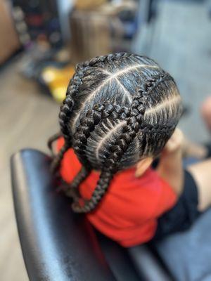 Cornrows style for kids