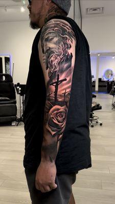 Tattoos done by Yudel from Skin design