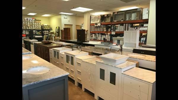 Over 120 vanities in stock ranging from 24"-93"