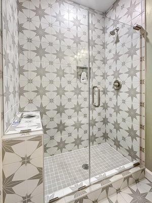 Tile shower pattern tile