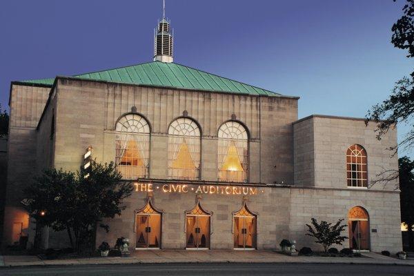 The historic Civic Auditorium - 500 seats.