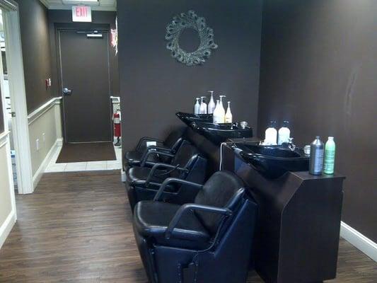 Shampoo and waxing area