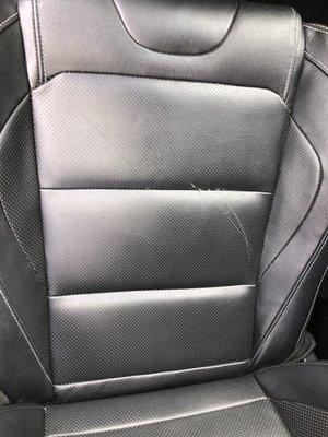 Same scratches on my new Recaro seats by dna auto detailers