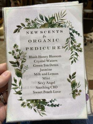 Scents for Deluxe pedicure