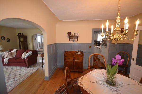 What elegance this custom Wainscotting adds to this dining room remodel.