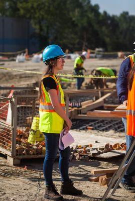 Engineer out at a site visit