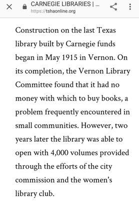 Interesting info on the library's history. I wish I could have seen the original building. It was probably beautiful.