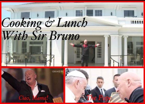 Sir Bruno doesn't just win awards and meet with the Pope. He donated his time, kitchen & restaurant for an exclusive event!